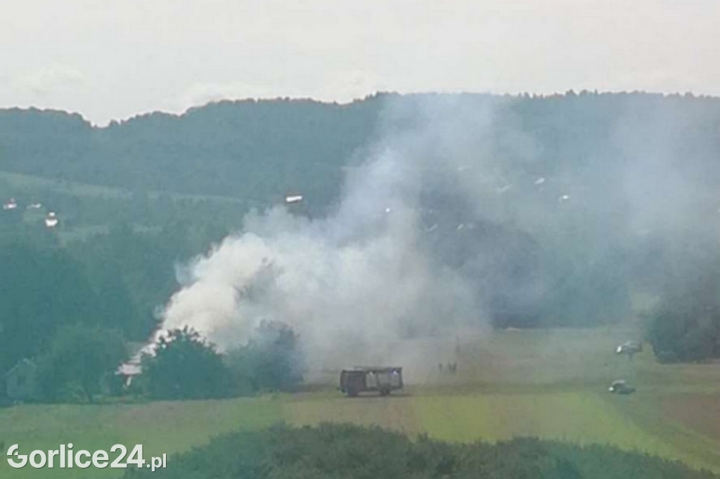 Pożar drewnianego budynku w Kobylance 04.09.