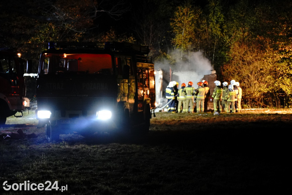 Pożar budynku w Bystrej