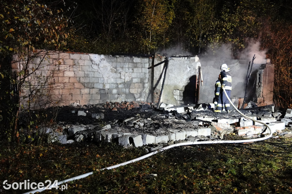 Pożar budynku w Bystrej