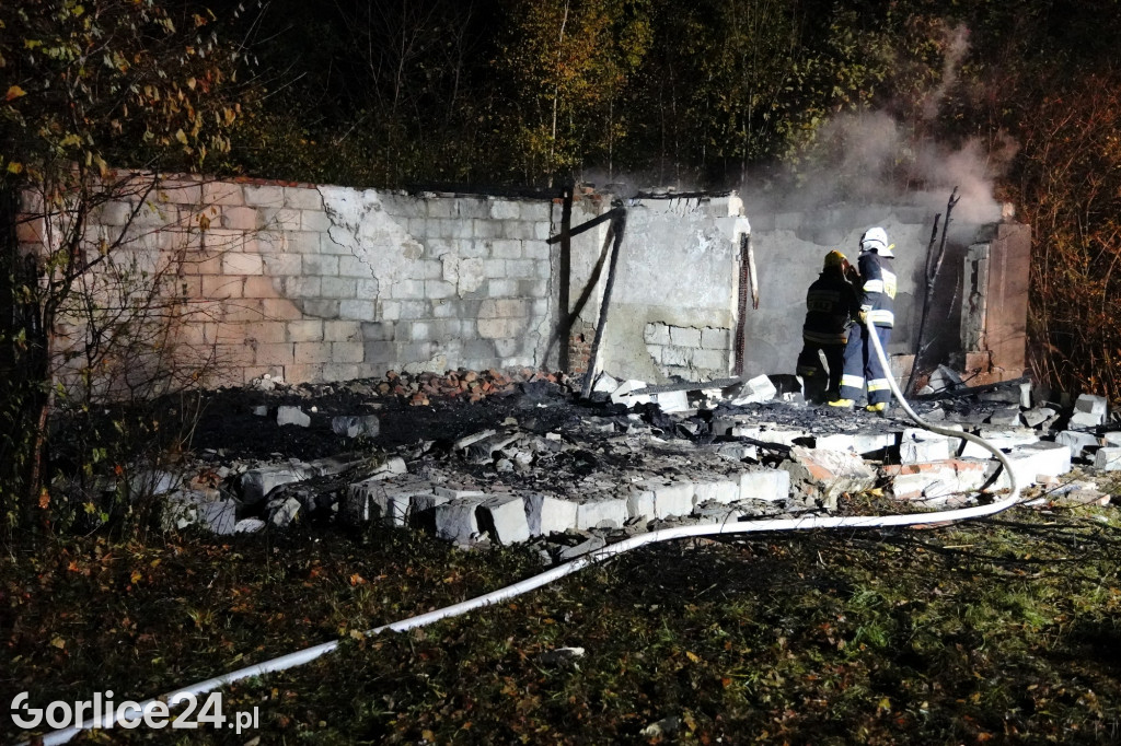 Pożar budynku w Bystrej