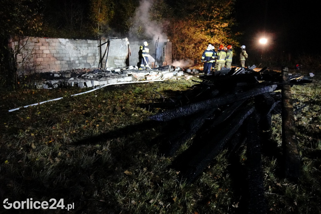 Pożar budynku w Bystrej