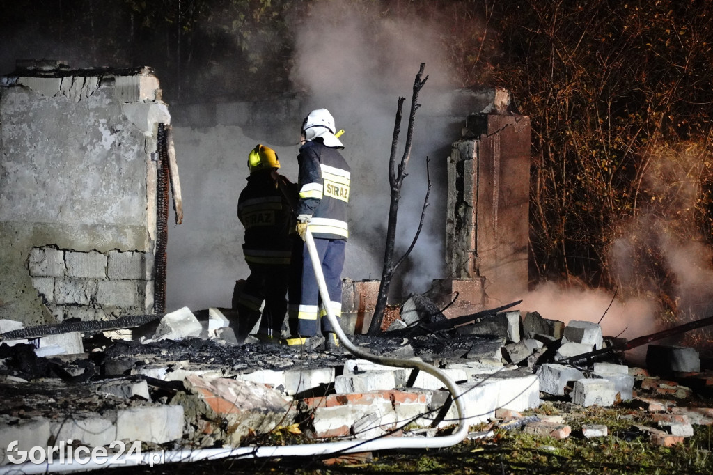 Pożar budynku w Bystrej
