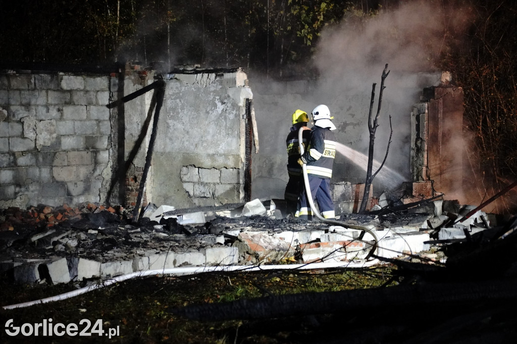 Pożar budynku w Bystrej