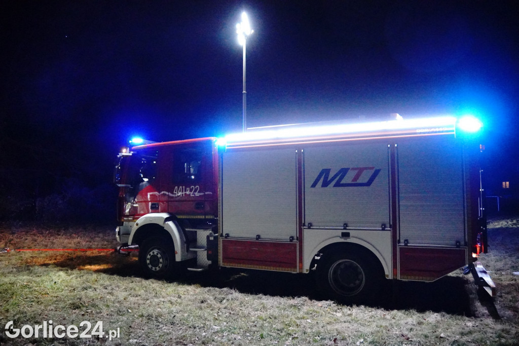 Pożar budynku w Bystrej