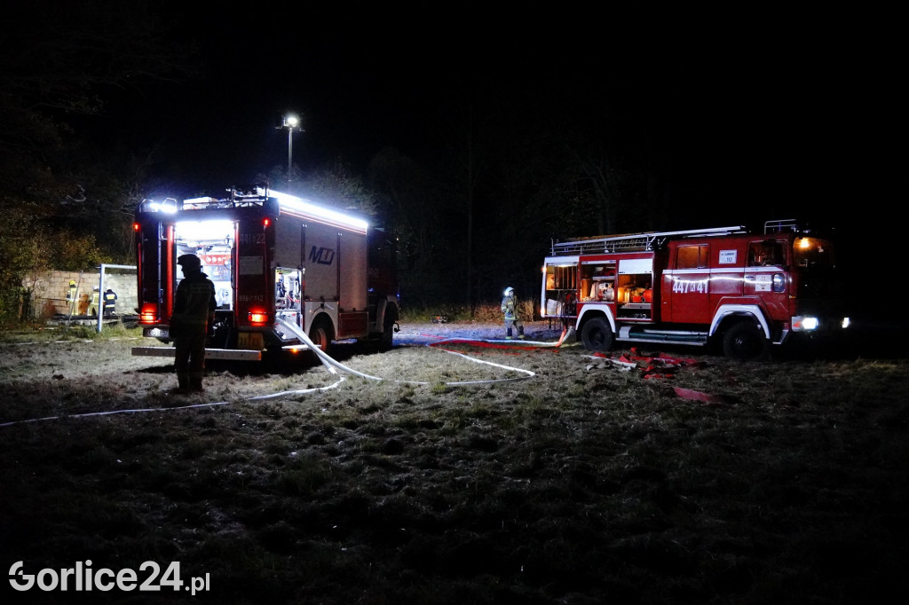 Pożar budynku w Bystrej