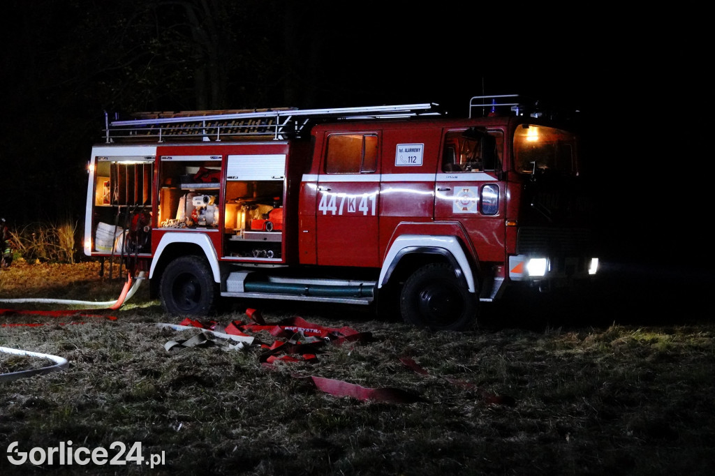 Pożar budynku w Bystrej