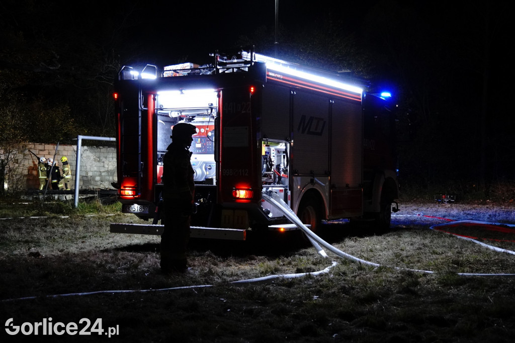 Pożar budynku w Bystrej