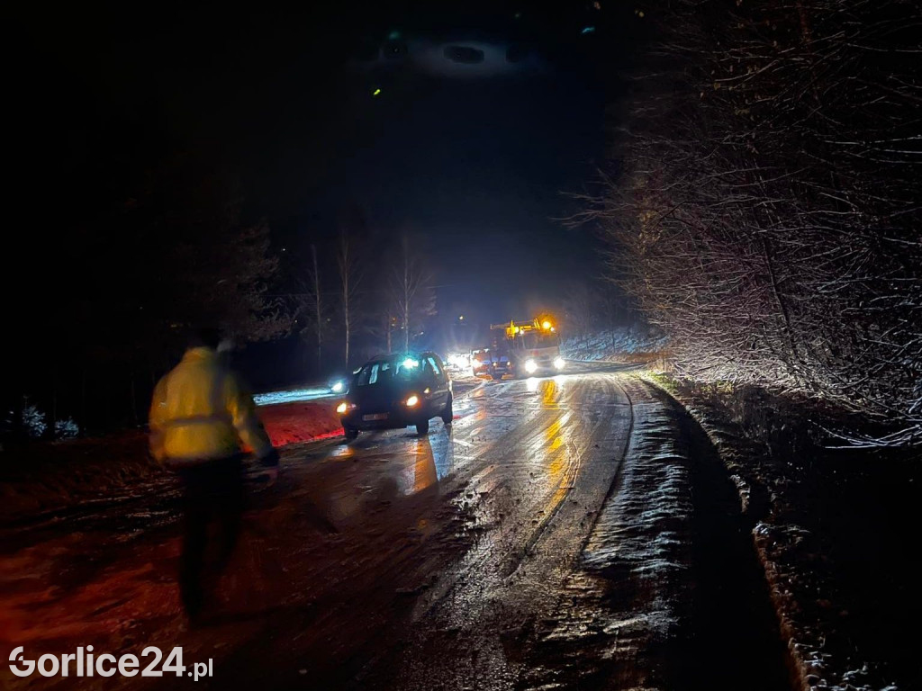 Zablokowana droga między Ropą, a Klimkówką