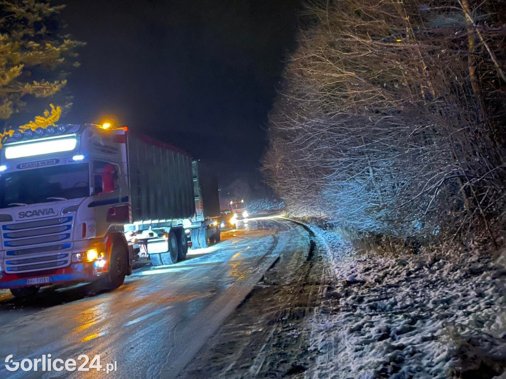 Zablokowana droga między Ropą, a Klimkówką