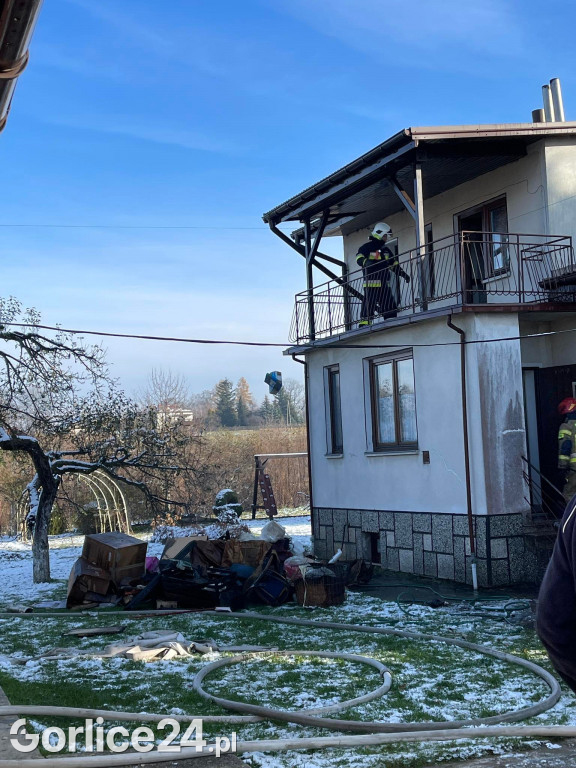 Pożar domu w Dominikowicach 21.11.