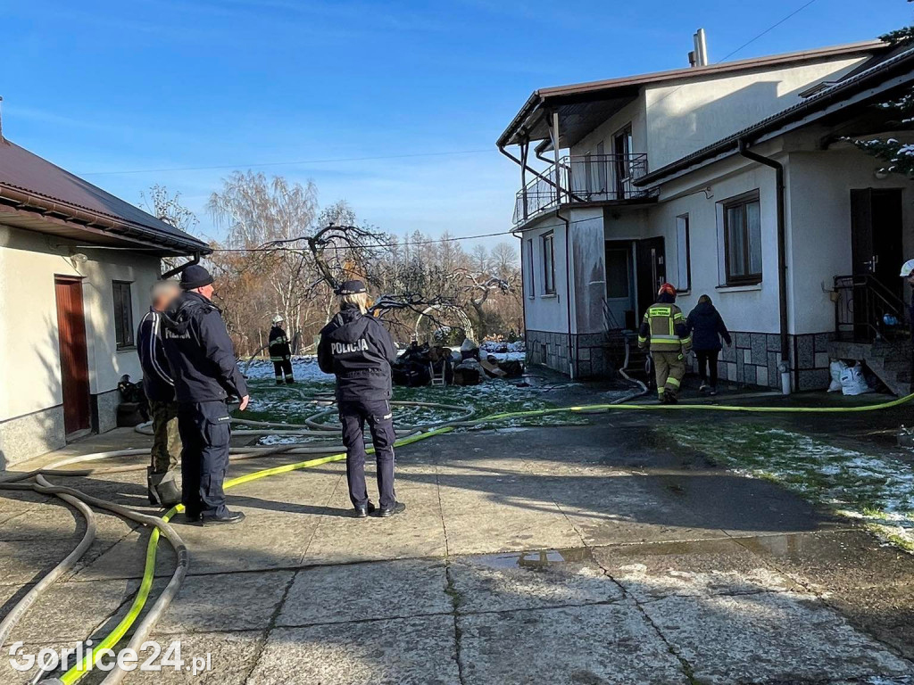 Pożar domu w Dominikowicach 21.11.
