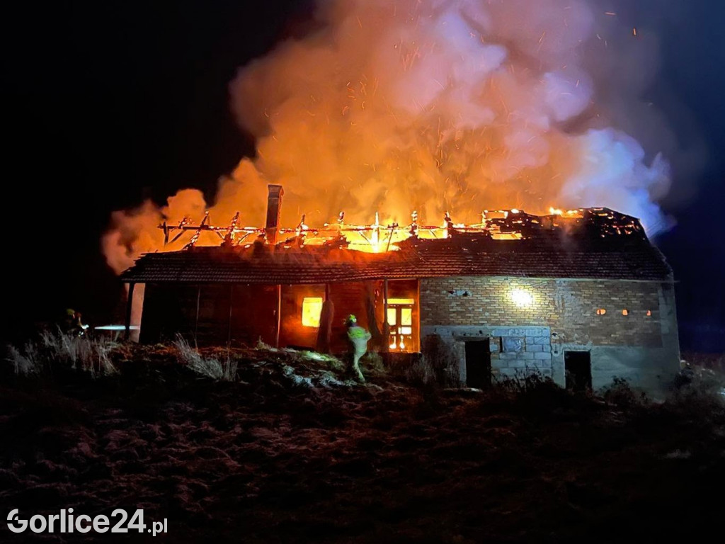 Strzeżyn. Pożar drewnianego domu