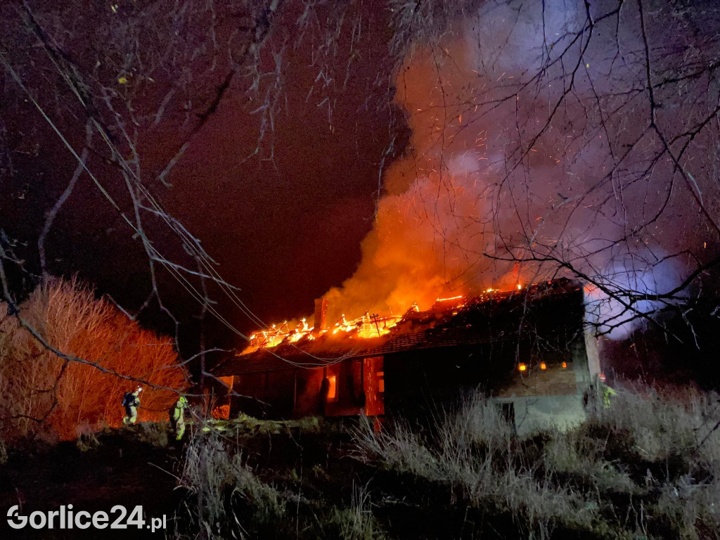 Strzeżyn. Pożar drewnianego domu