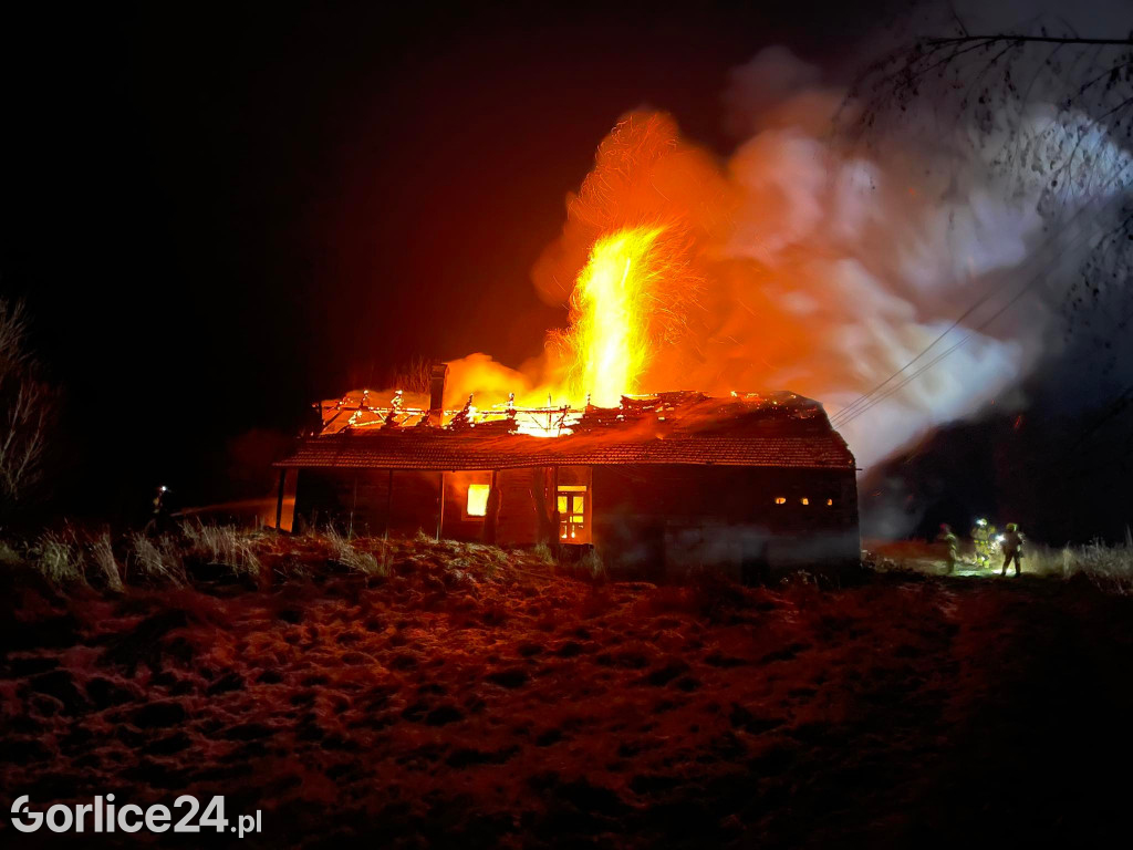 Strzeżyn. Pożar drewnianego domu