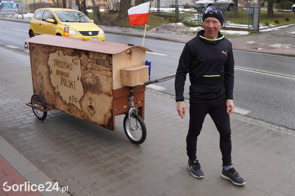 Paweł Kuryło przebiegł przez Gorlice (13.02.)
