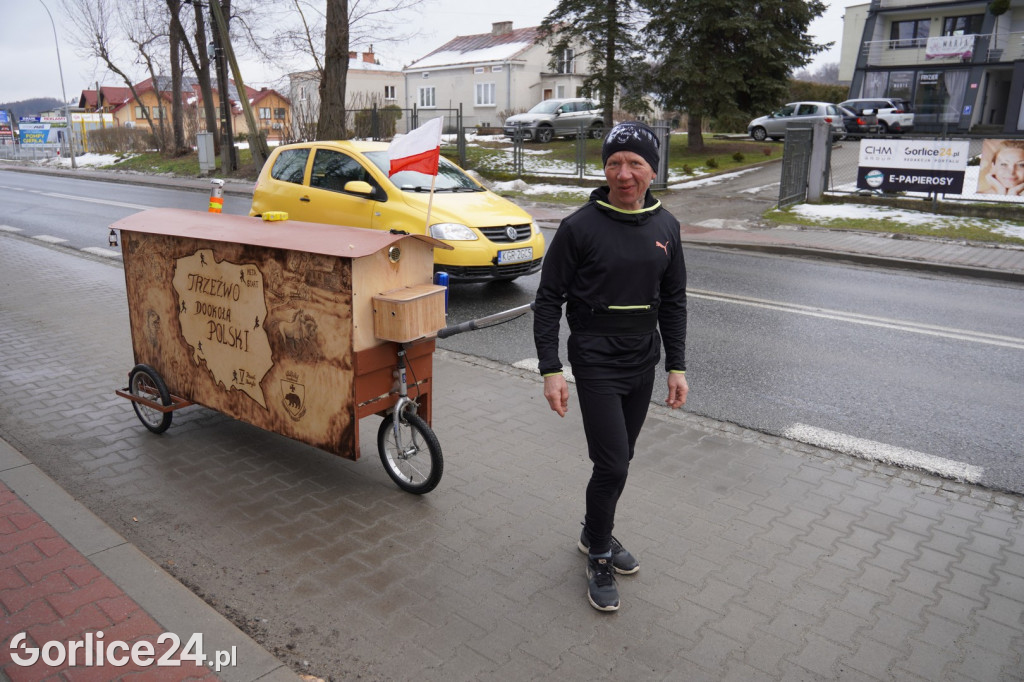 Paweł Kuryło przebiegł przez Gorlice (13.02.)