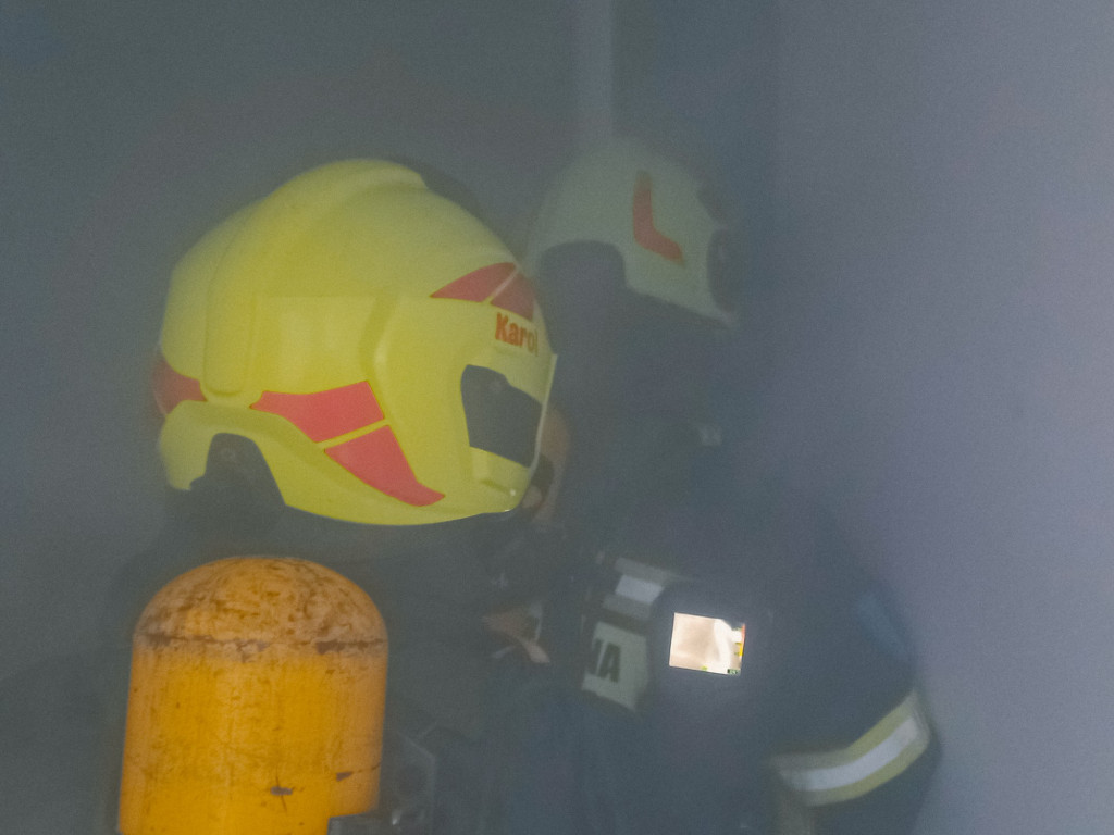 Ćwiczenia strażaków w Moszczenicy (18.02.)