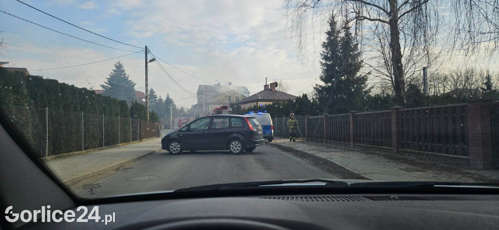 Pożar budynku przy ulicy Szpitalnej w Gorlicach
