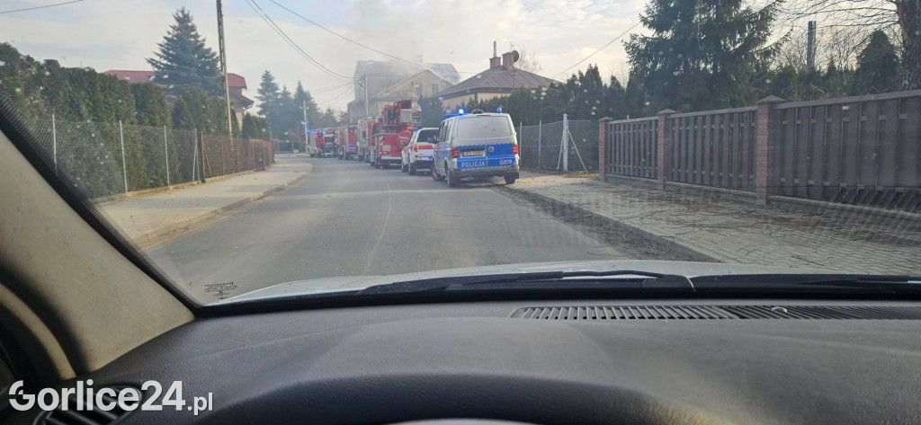 Pożar budynku przy ulicy Szpitalnej w Gorlicach