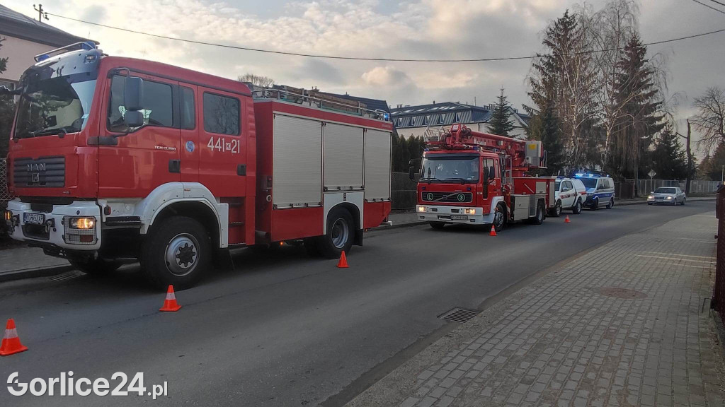 Pożar budynku przy ulicy Szpitalnej w Gorlicach