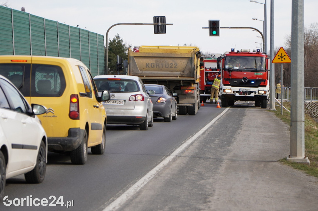 Pożar traw przy ul. Parkowej w Gorlicach (14.03.)