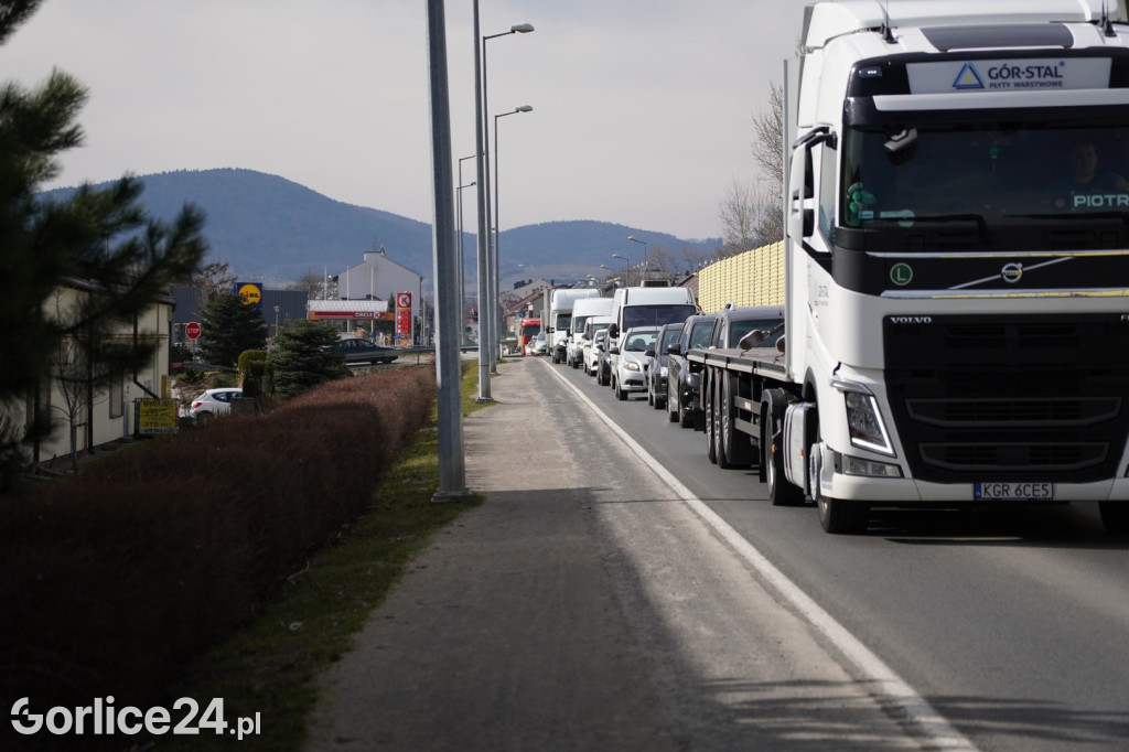 Pożar traw przy ul. Parkowej w Gorlicach (14.03.)