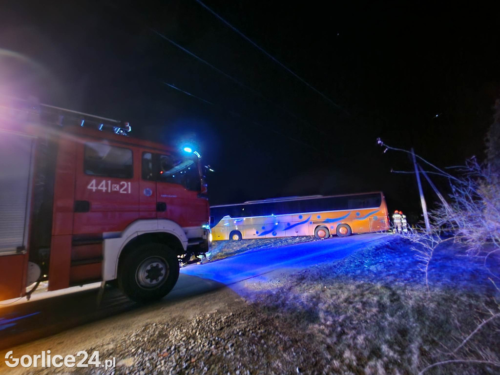 Gorlice. Zdarzenie drogowe z udziałem autokaru