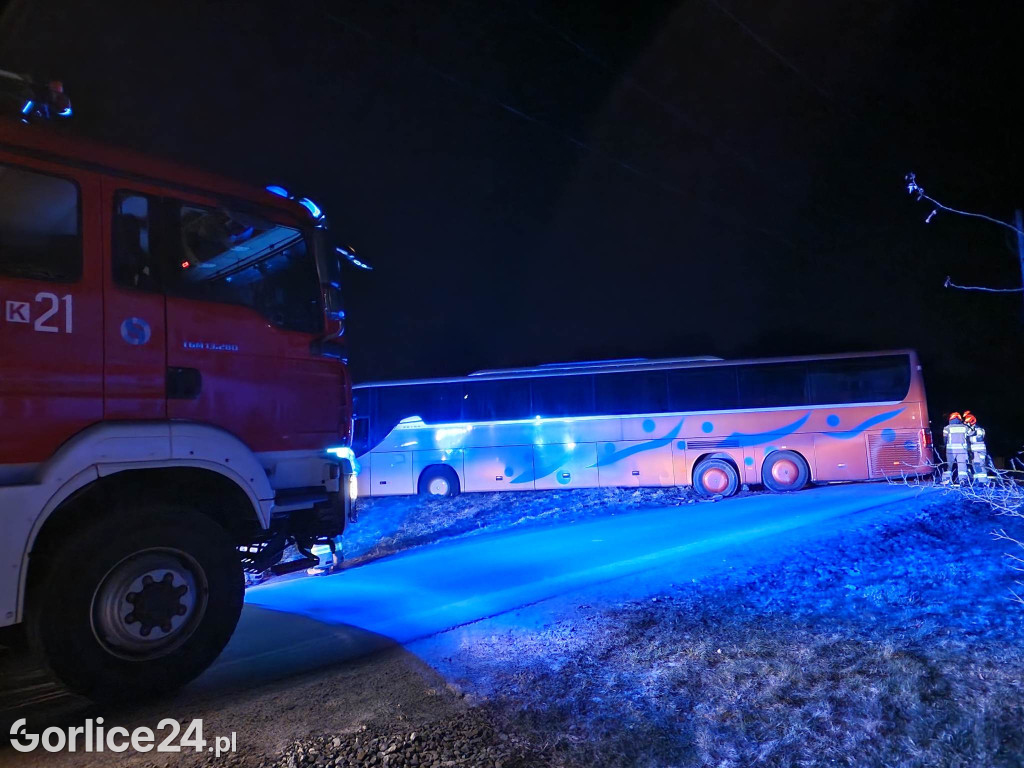 Gorlice. Zdarzenie drogowe z udziałem autokaru