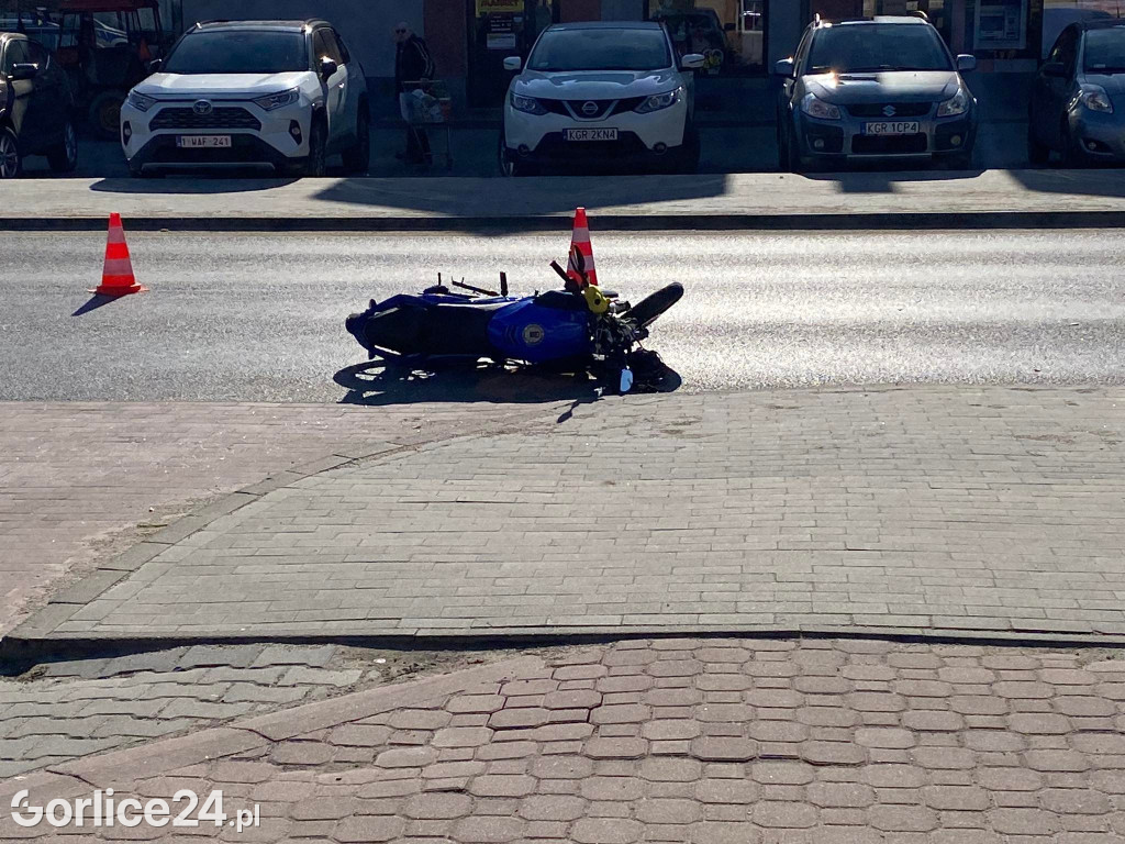 Biecz - zderzenie motocyklisty z osobówką (17.03.)