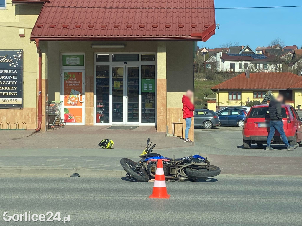 Biecz - zderzenie motocyklisty z osobówką (17.03.)