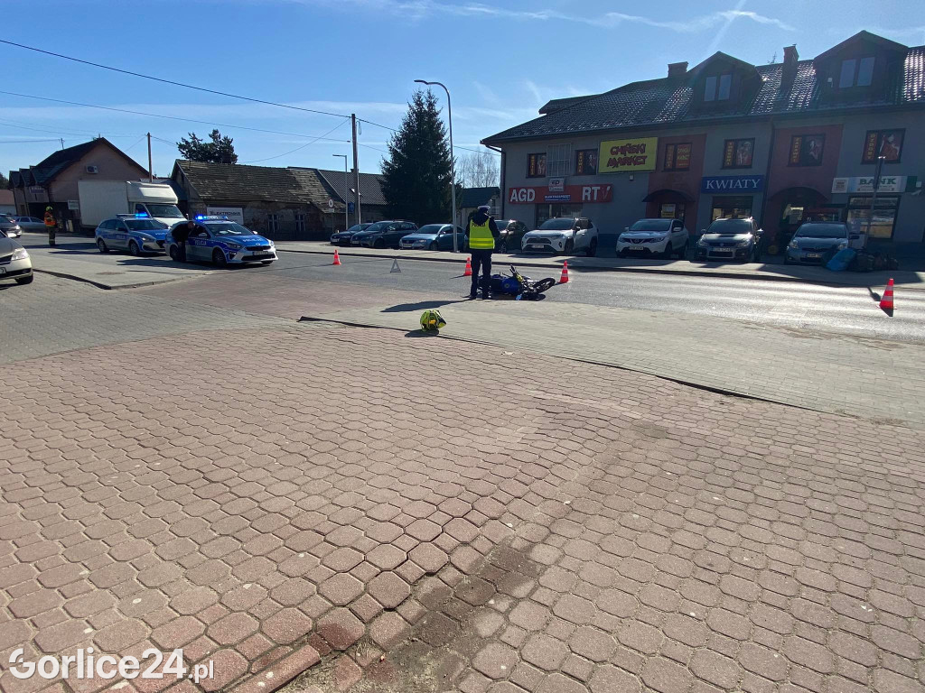 Biecz - zderzenie motocyklisty z osobówką (17.03.)