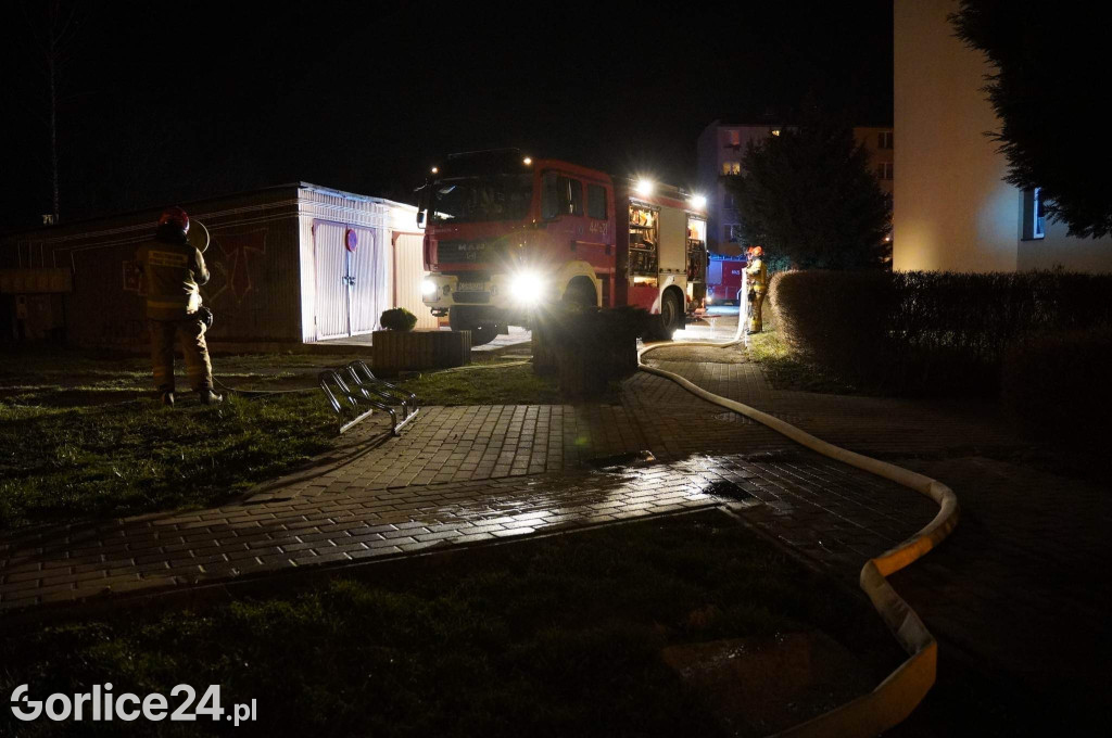 Pożar w bloku przy ulicy Konopnickiej