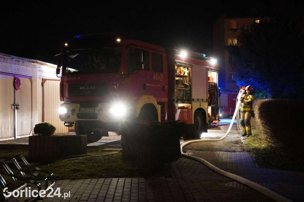 Pożar w bloku przy ulicy Konopnickiej