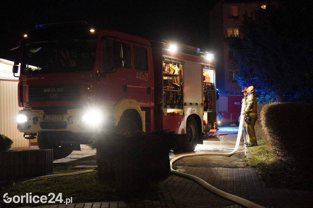Pożar w bloku przy ulicy Konopnickiej