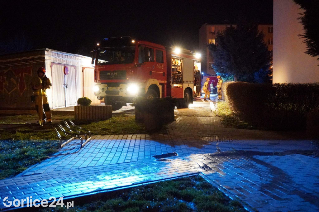 Pożar w bloku przy ulicy Konopnickiej