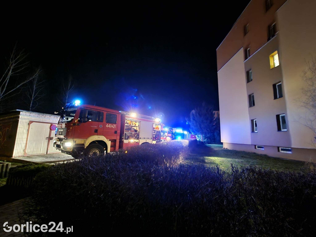 Pożar w bloku przy ulicy Konopnickiej