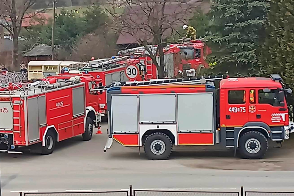 Pożar domu w centrum Uścia Gorlickiego (24.03.)