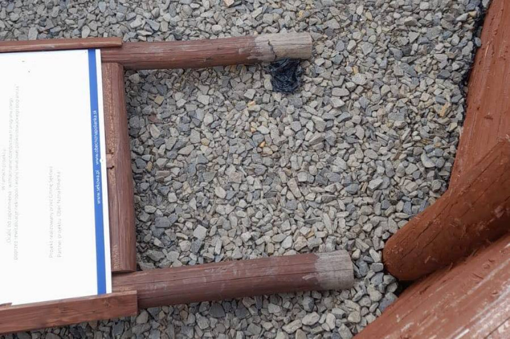 Wandalizm w Parku Historycznym w Sękowej