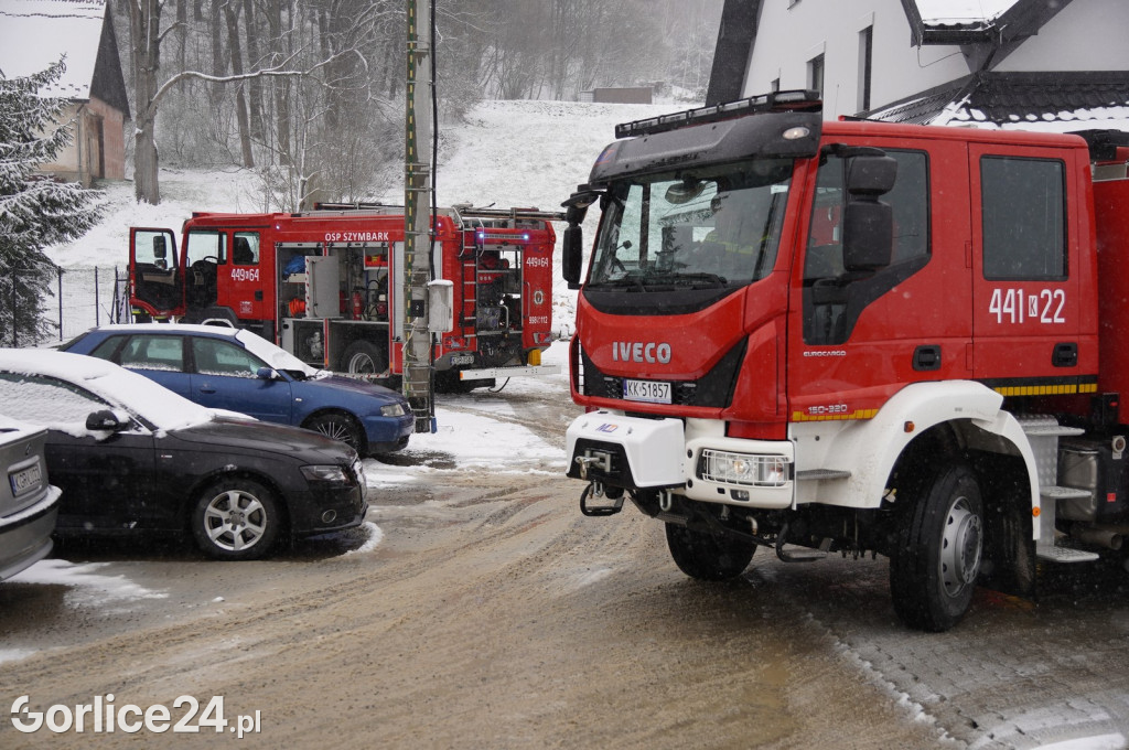Pożar samochodu w Szymbarku (06.04.)