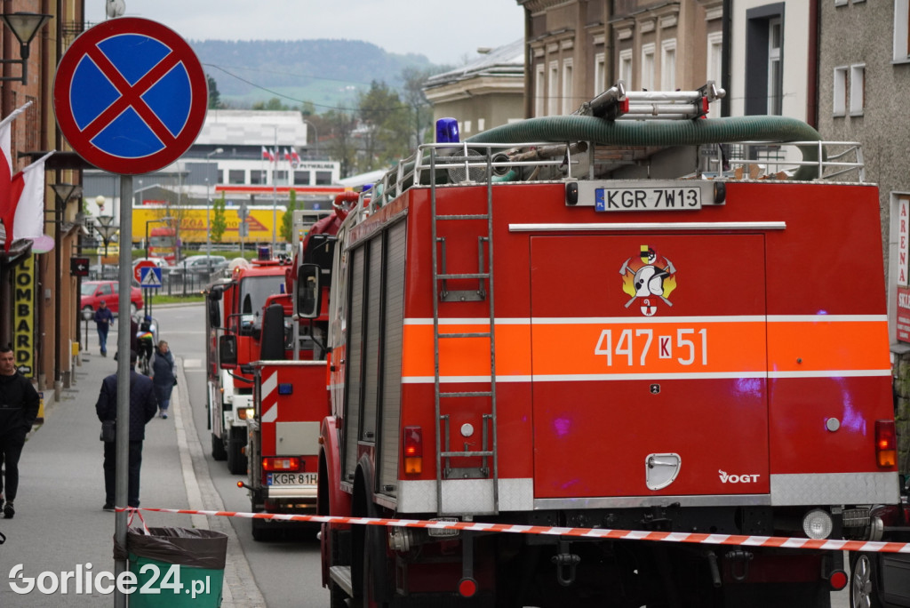 Pożar przy ul. Mickiewicza w Gorlicach [08.05.]