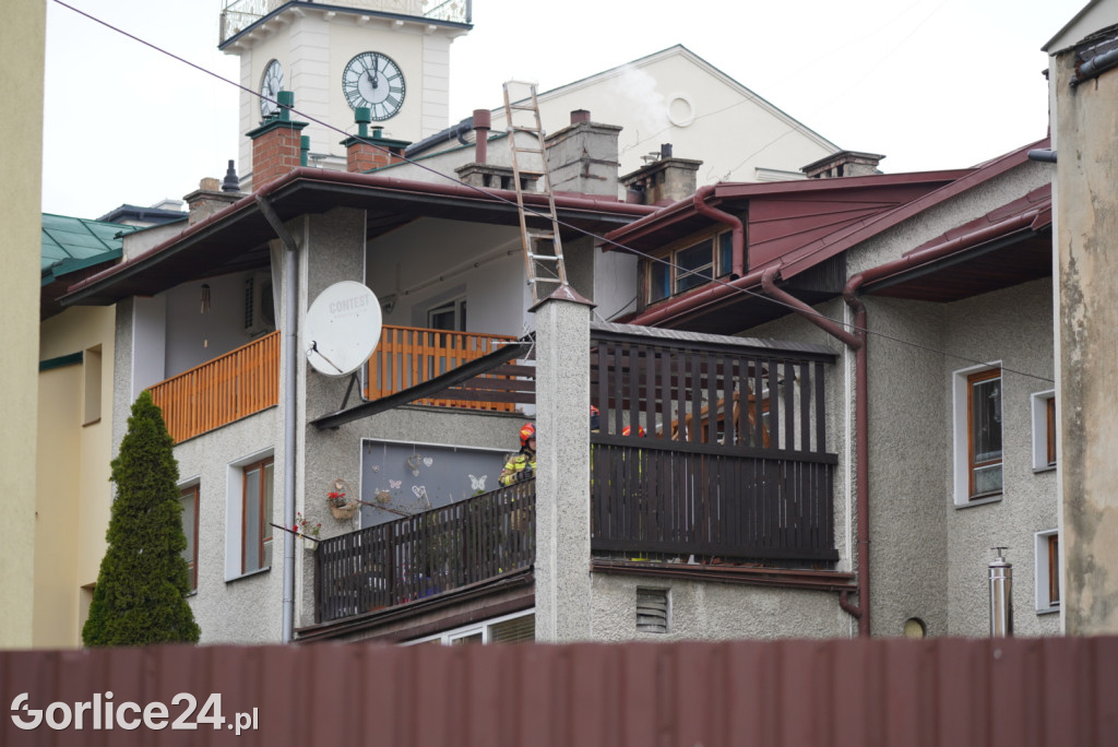 Pożar przy ul. Mickiewicza w Gorlicach [08.05.]