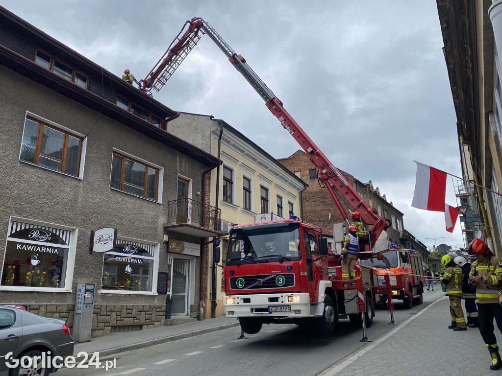 Pożar przy ul. Mickiewicza w Gorlicach [08.05.]