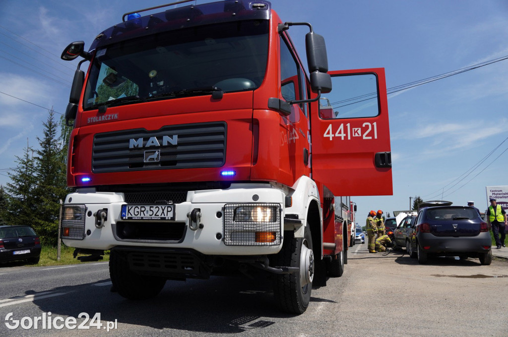 Pożar samochodu na DK28 w Ropicy Polskiej (21.05.)