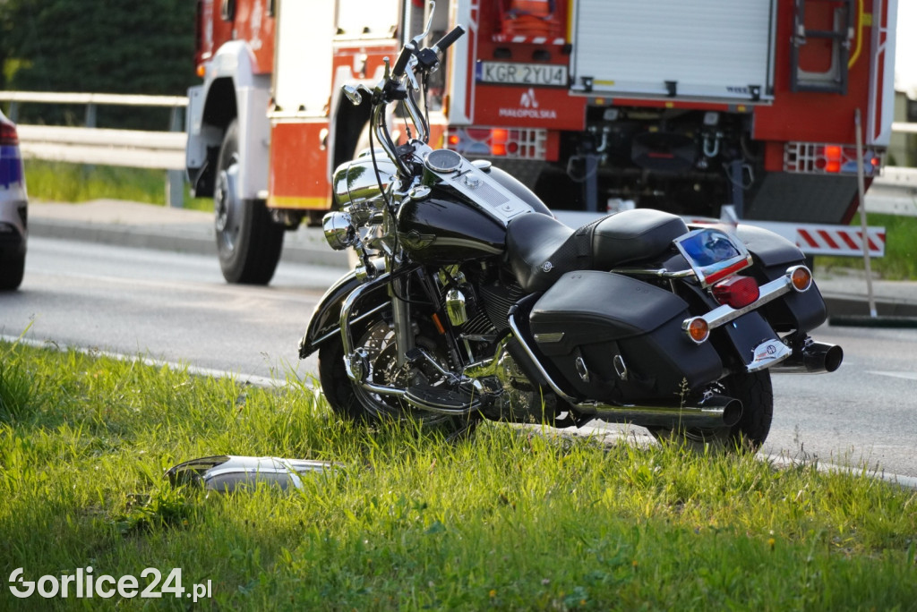 Zderzenie motocykla w Łużnej (27.05.)