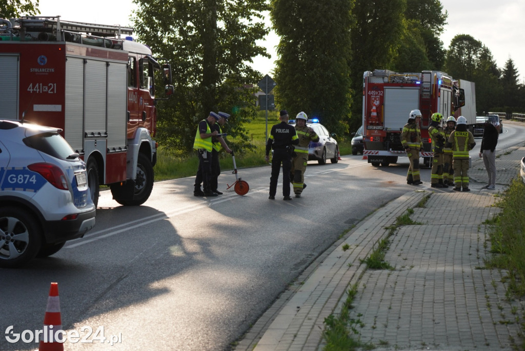 Zderzenie motocykla w Łużnej (27.05.)