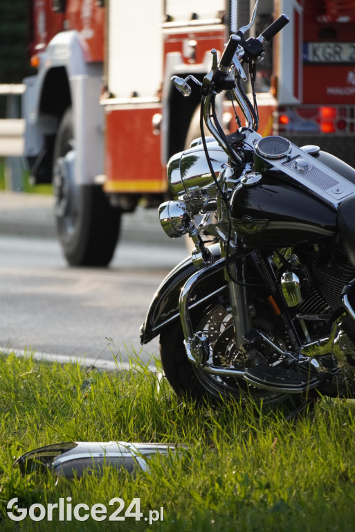 Zderzenie motocykla w Łużnej (27.05.)
