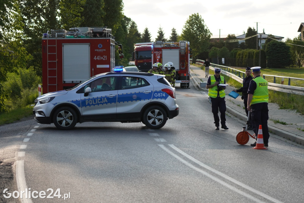 Zderzenie motocykla w Łużnej (27.05.)