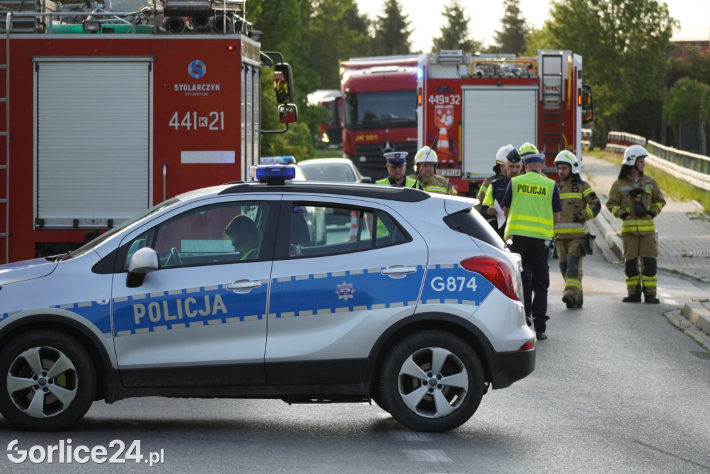 Zderzenie motocykla w Łużnej (27.05.)