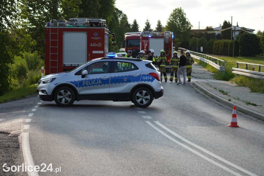 Zderzenie motocykla w Łużnej (27.05.)