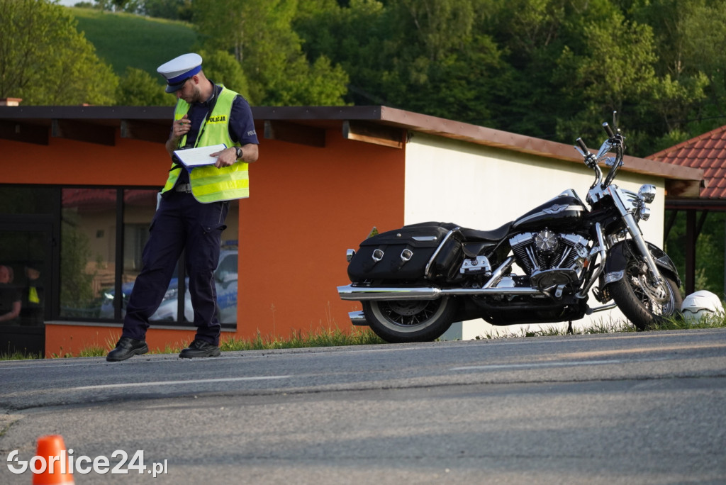 Zderzenie motocykla w Łużnej (27.05.)